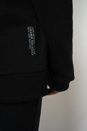BLUZA OVERSIZE Z SZEROKIM DEKOLTEM CZARNA - MULL