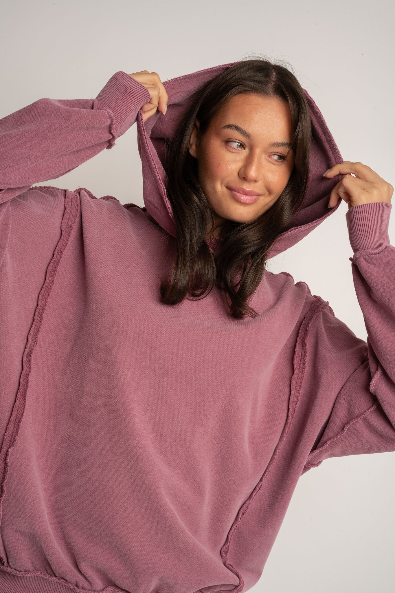 OVERSIZED WASHED EFFECT HOODIE MUSTARD - OSLO