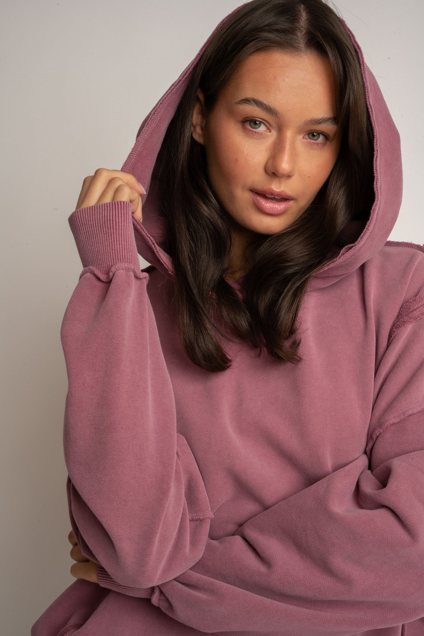 OVERSIZED WASHED EFFECT HOODIE MUSTARD - OSLO