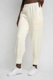 ECRU TAPERED LEGS SWEATPANTS - ANACAPA