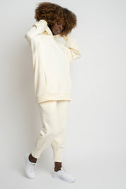 BLUZA OVERSIZE Z KAPTUREM ECRU - EGERIA