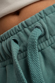 SPODNIE DRESOWE TYPU JOGGER Z EFEKTEM WASHED MORSKIE - ODENSE