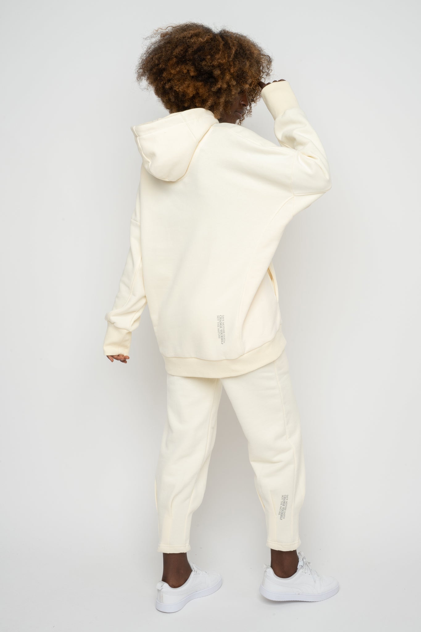 ECRU TAPERED LEGS SWEATPANTS - ANACAPA