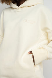 BLUZA OVERSIZE Z KAPTUREM ECRU - EGERIA