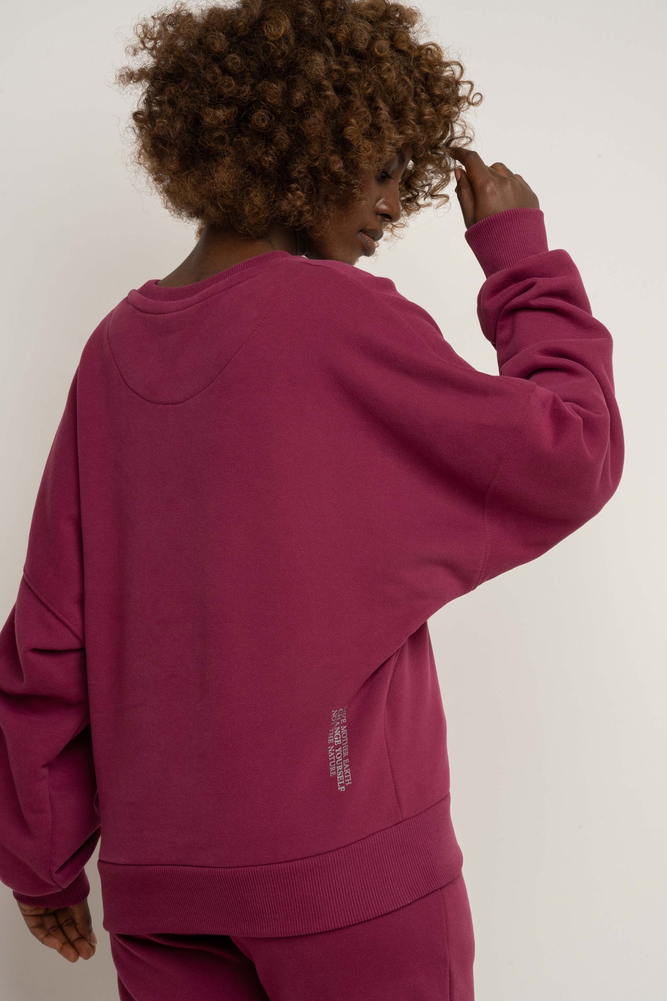 BLUZA TYPU CREWNECK BURGUNDOWA - OZARK