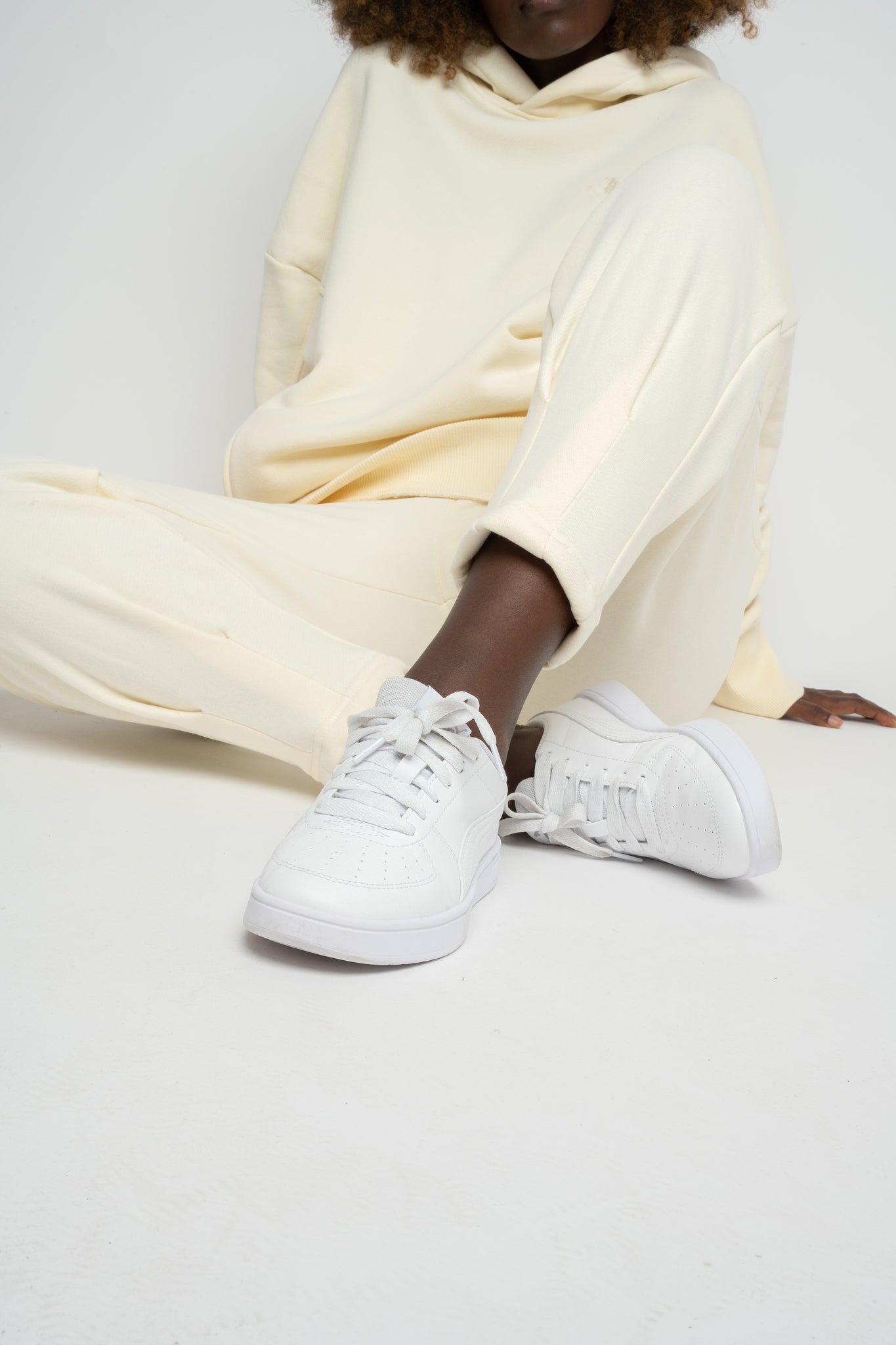 ECRU TAPERED LEGS SWEATPANTS - ANACAPA