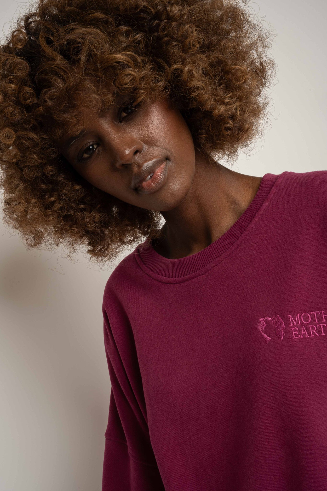 BLUZA TYPU CREWNECK BURGUNDOWA - OZARK