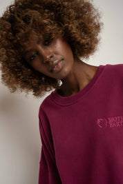 BLUZA TYPU CREWNECK BURGUNDOWA - OZARK