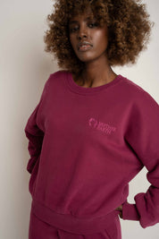 BLUZA TYPU CREWNECK BURGUNDOWA - OZARK