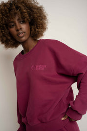BLUZA TYPU CREWNECK BURGUNDOWA - OZARK