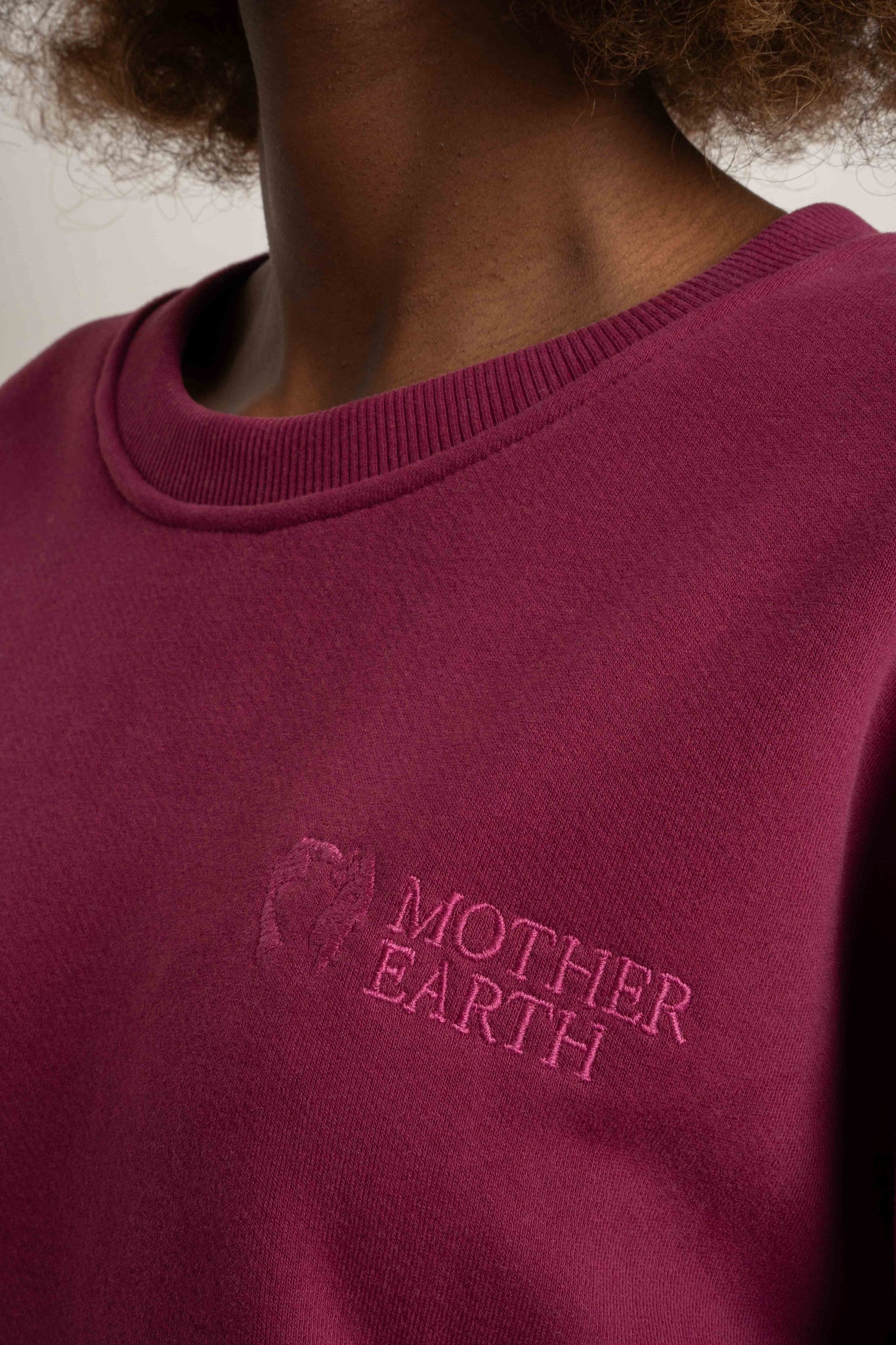 BLUZA TYPU CREWNECK BURGUNDOWA - OZARK