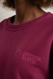 BLUZA TYPU CREWNECK BURGUNDOWA - OZARK