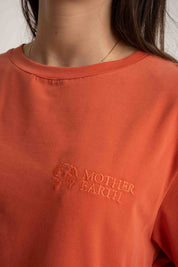 T-SHIRT DAMSKI POMARAŃCZOWY - OYSTER
