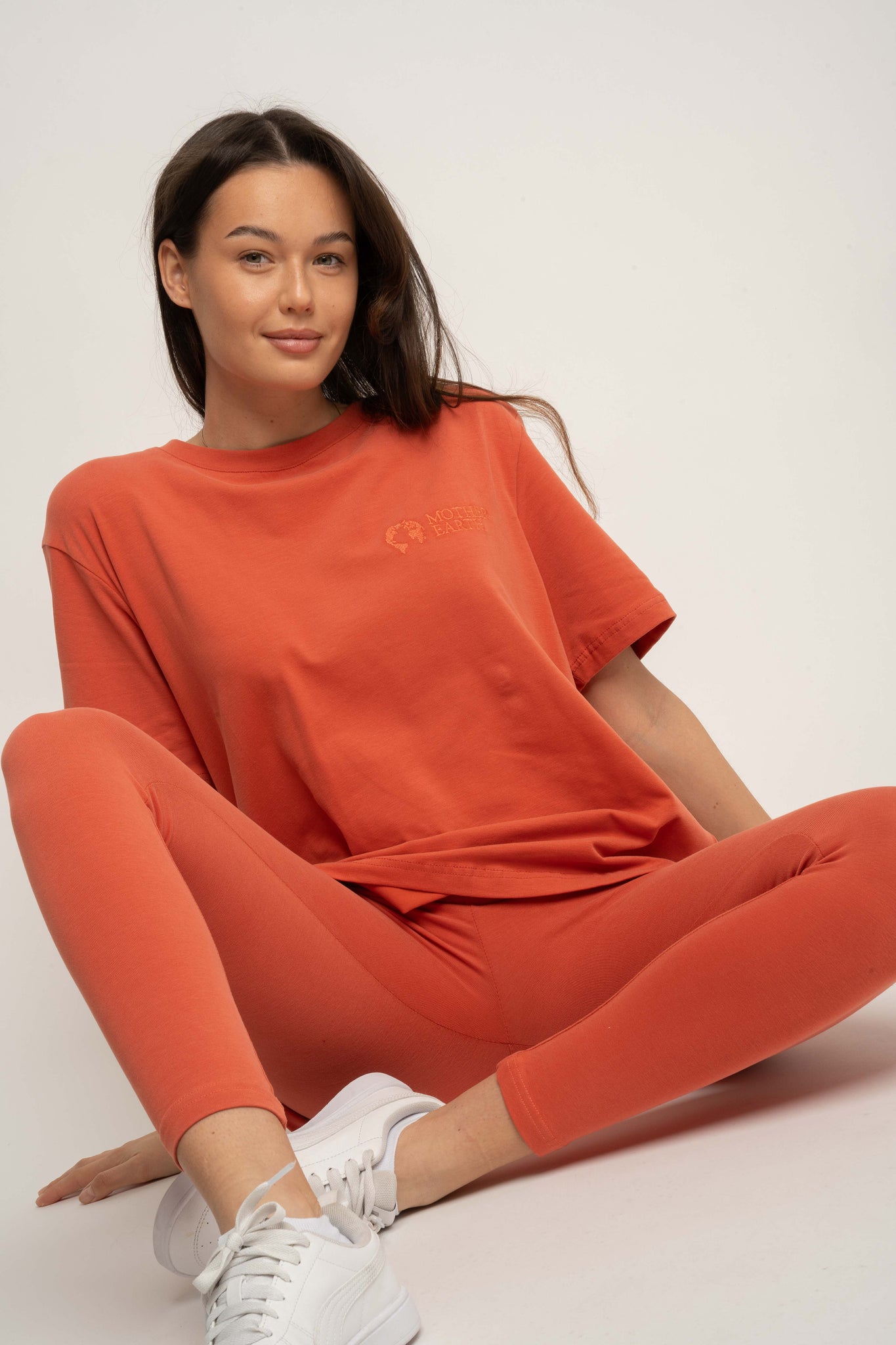 T-SHIRT DAMSKI POMARAŃCZOWY - OYSTER