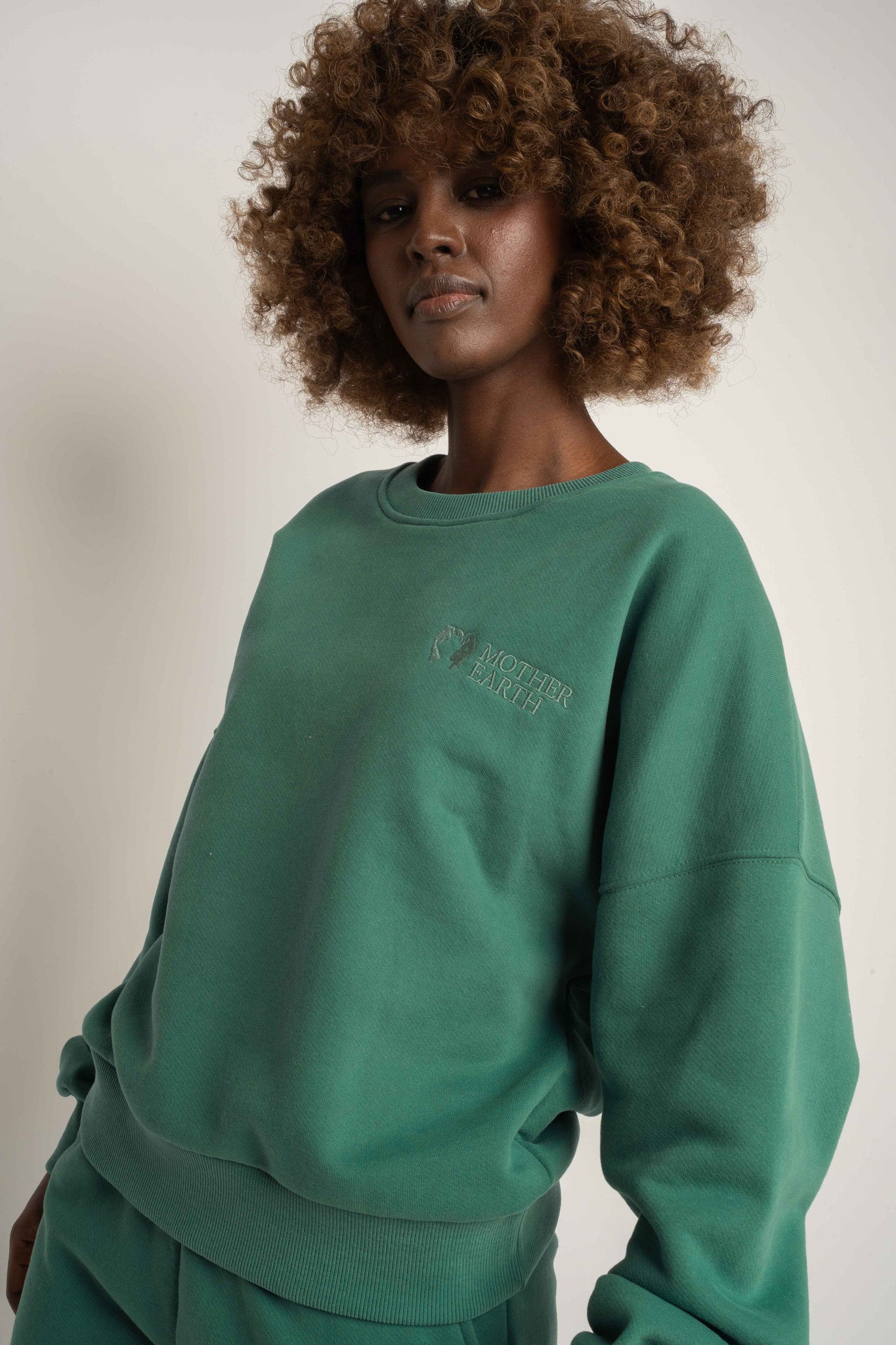 BLUZA TYPU CREWNECK ZIELONA - OZARK