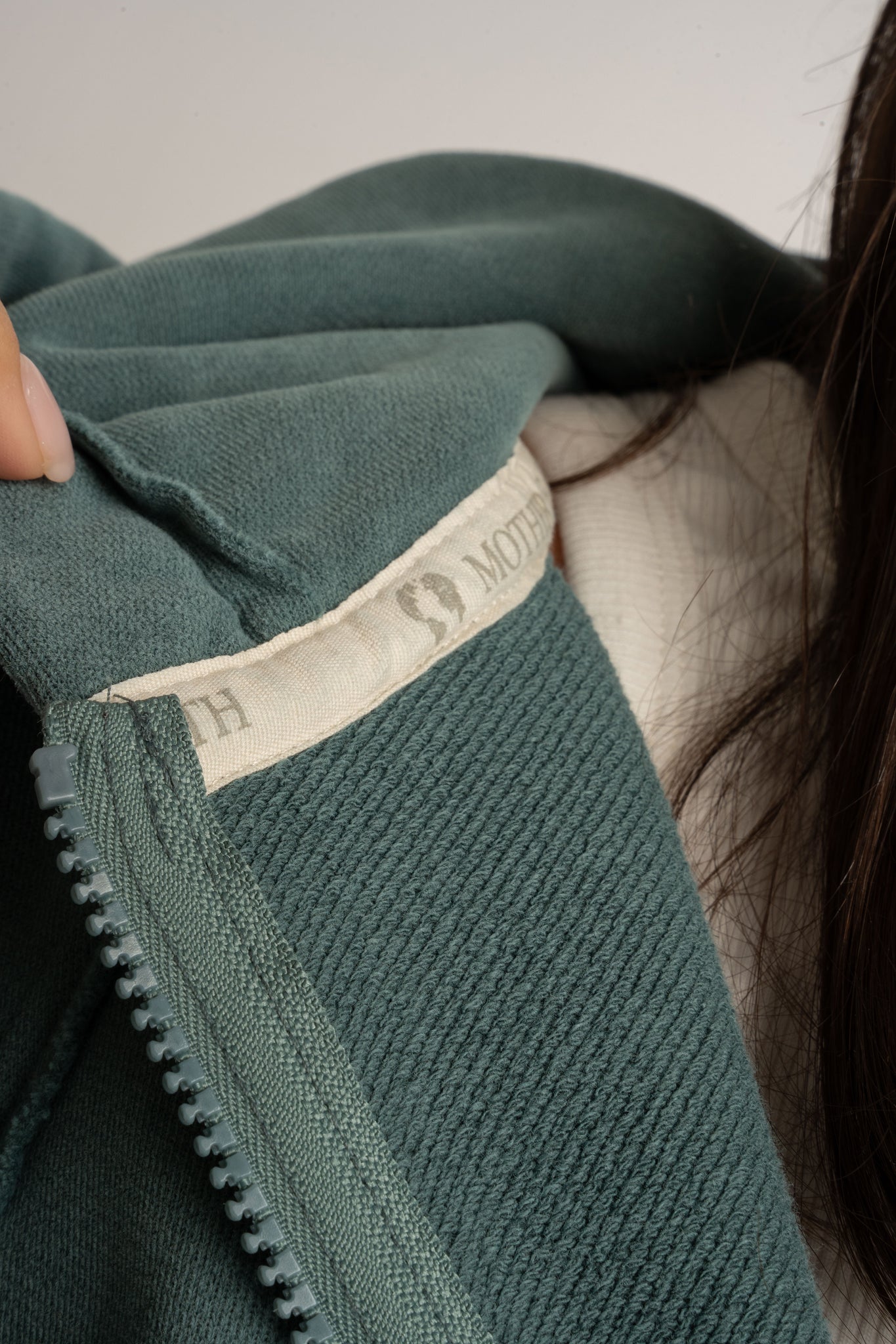 WASHED EFFECT HOODIE GREEN - NARVIK