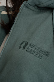 WASHED EFFECT HOODIE GREEN - NARVIK