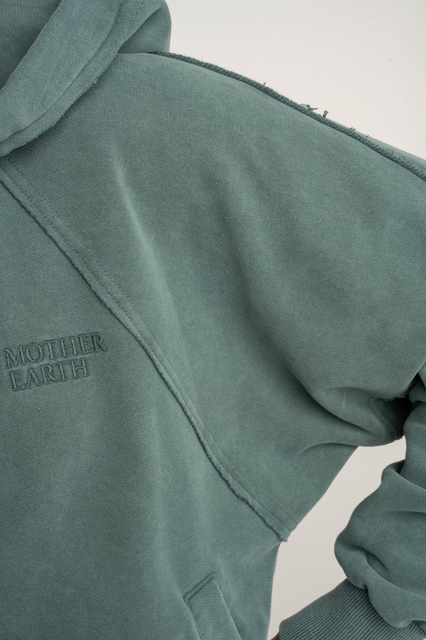WASHED EFFECT HOODIE GREEN - NARVIK