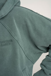 WASHED EFFECT HOODIE GREEN - NARVIK