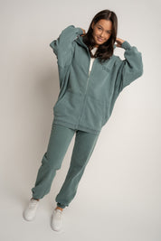 OVERSIZED WASHED HOODIE IN GREEN - TRONDHEIM