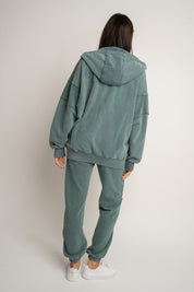 OVERSIZED WASHED HOODIE IN GREEN - TRONDHEIM
