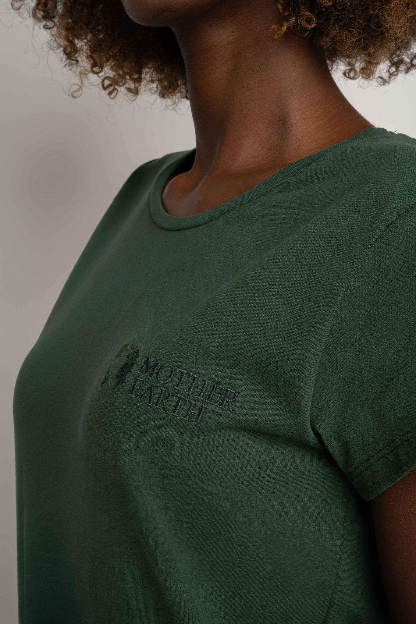 WOMEN'S DARK GREEN T-SHIRT - PETIT