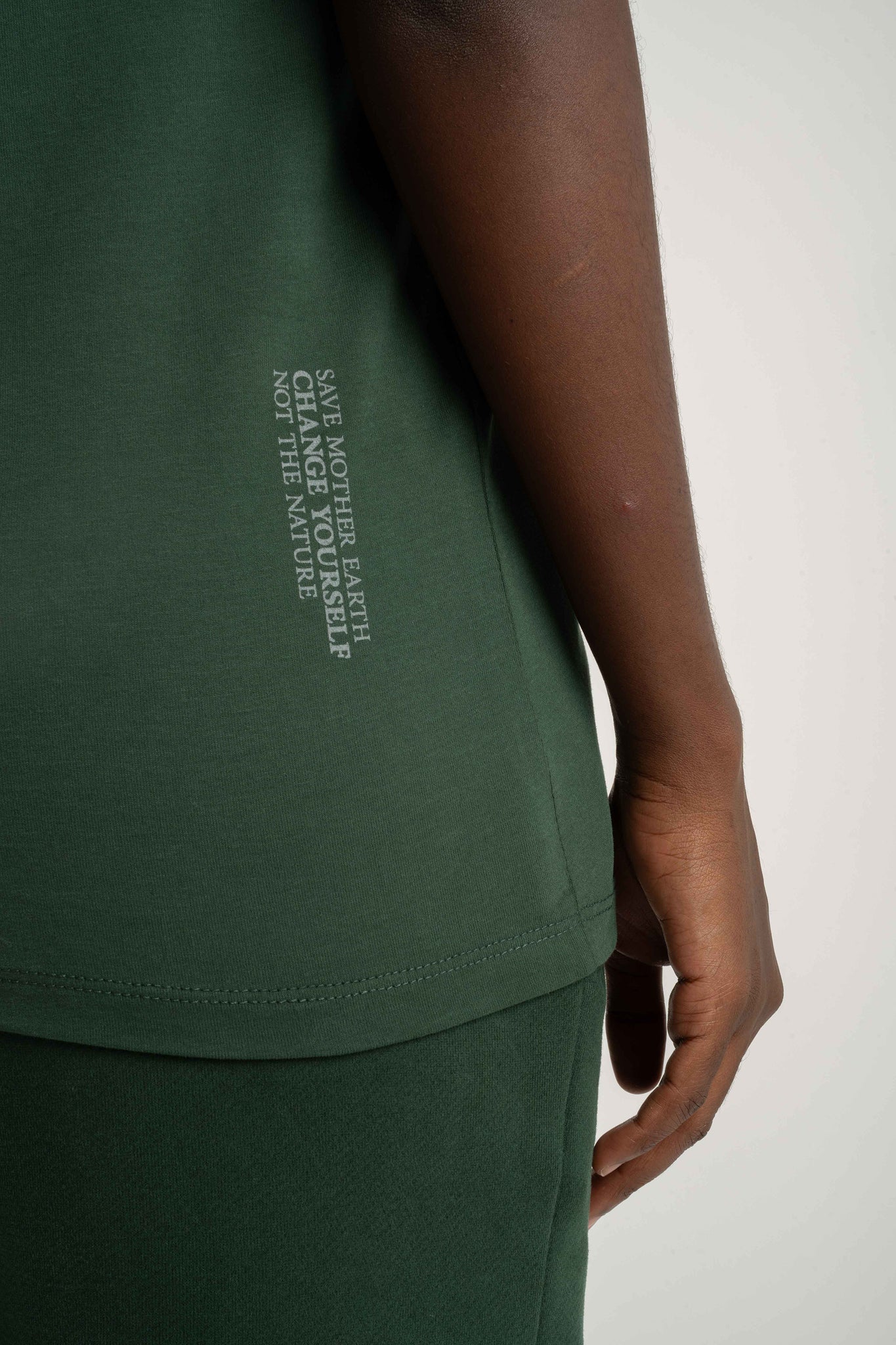 WOMEN'S DARK GREEN T-SHIRT - PETIT