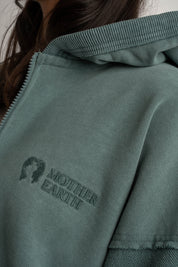 OVERSIZED WASHED HOODIE IN GREEN - TRONDHEIM
