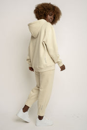 LIGHT BEIGE HOODIE - MOHELI RECYCLED