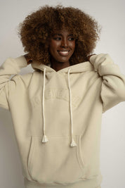 LIGHT BEIGE HOODIE - MOHELI RECYCLED