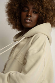 LIGHT BEIGE HOODIE - MOHELI RECYCLED