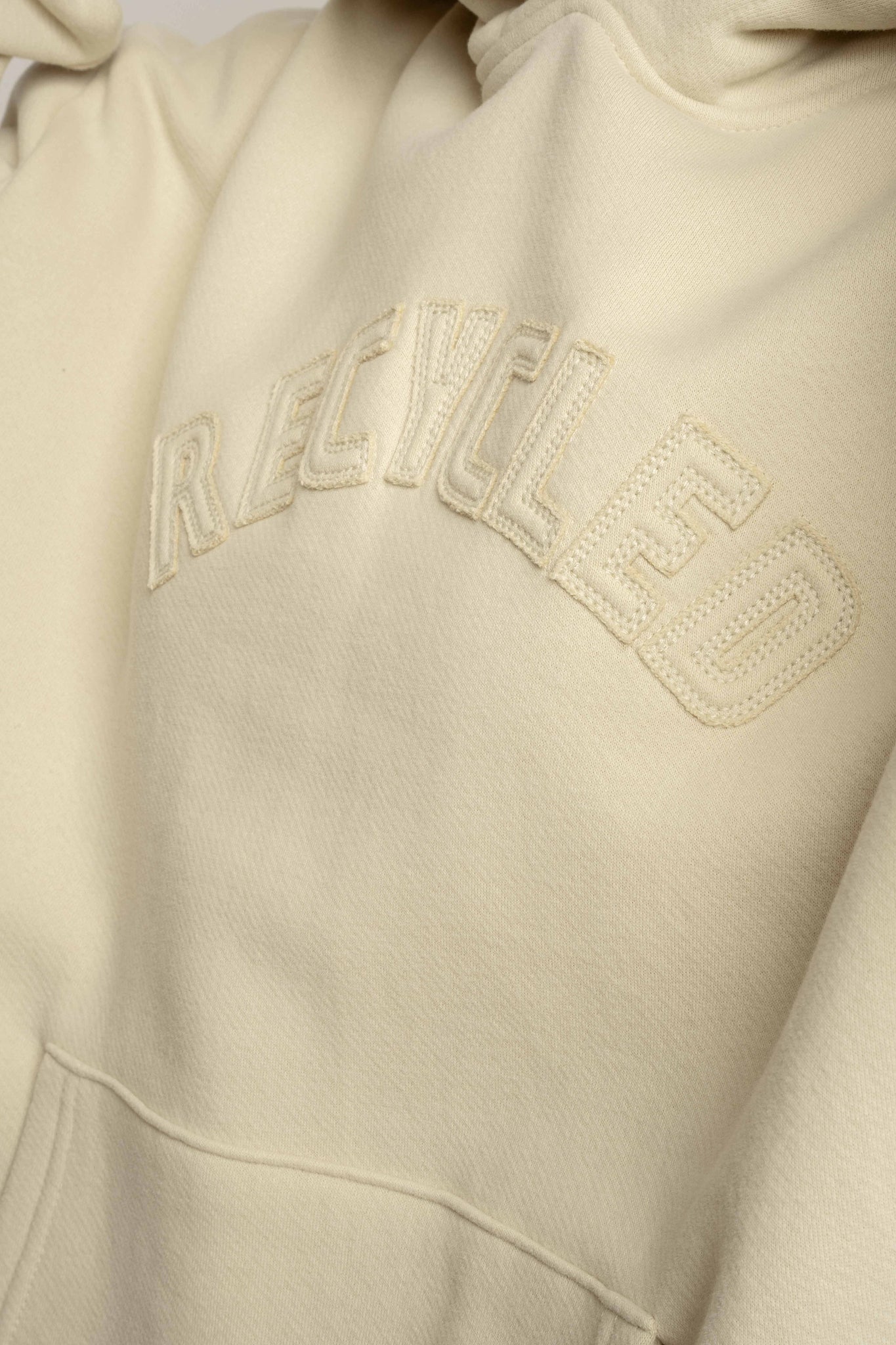 LIGHT BEIGE HOODIE - MOHELI RECYCLED