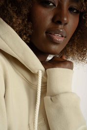 LIGHT BEIGE HOODIE - MOHELI RECYCLED
