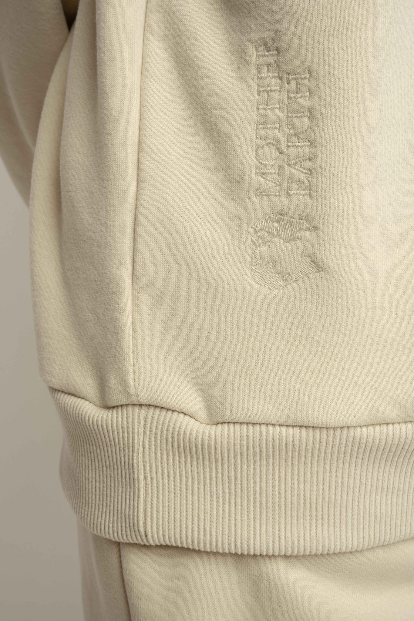 LIGHT BEIGE HOODIE - MOHELI RECYCLED