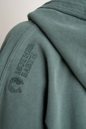 WASHED EFFECT HOODIE GREEN - LIMFJORD