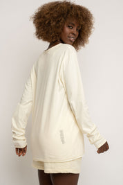 COTTON LONG-SLEEVED BLOUSE CREAM - NAMIB