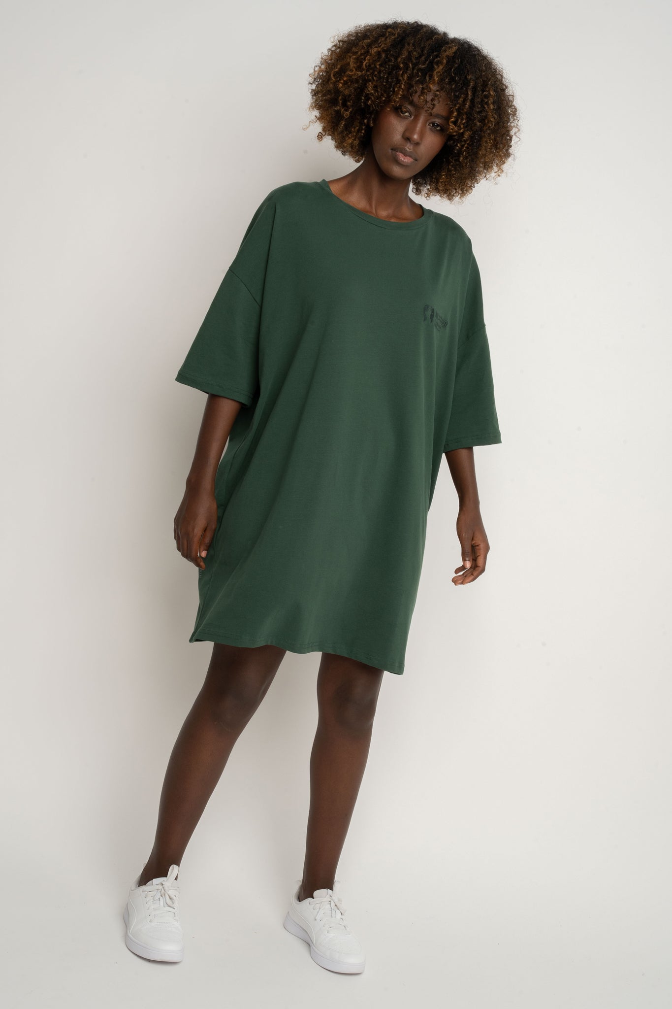 T-SHIRT OVERSIZE CIEMNOZIELONY- GENEVA