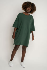 T-SHIRT OVERSIZE CIEMNOZIELONY- GENEVA