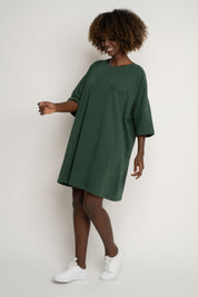 T-SHIRT OVERSIZE CIEMNOZIELONY- GENEVA