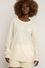 COTTON LONG-SLEEVED BLOUSE CREAM - NAMIB