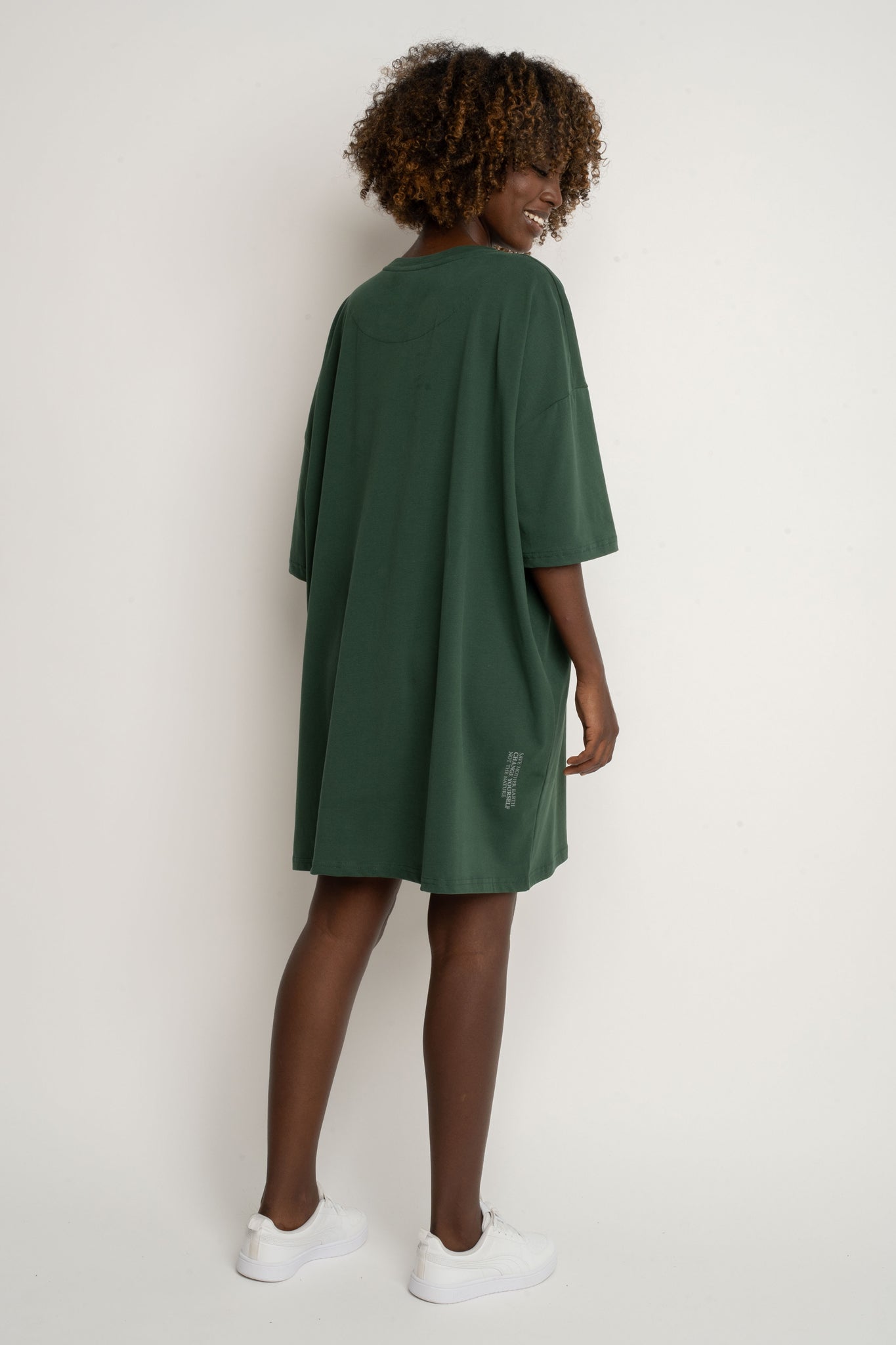T-SHIRT OVERSIZE CIEMNOZIELONY- GENEVA