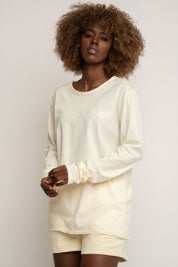 COTTON LONG-SLEEVED BLOUSE CREAM - NAMIB