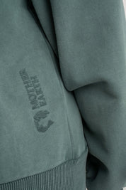 WASHED EFFECT HOODIE GREEN - KUOPIO