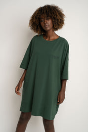 T-SHIRT OVERSIZE CIEMNOZIELONY- GENEVA
