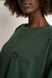 T-SHIRT OVERSIZE CIEMNOZIELONY- GENEVA