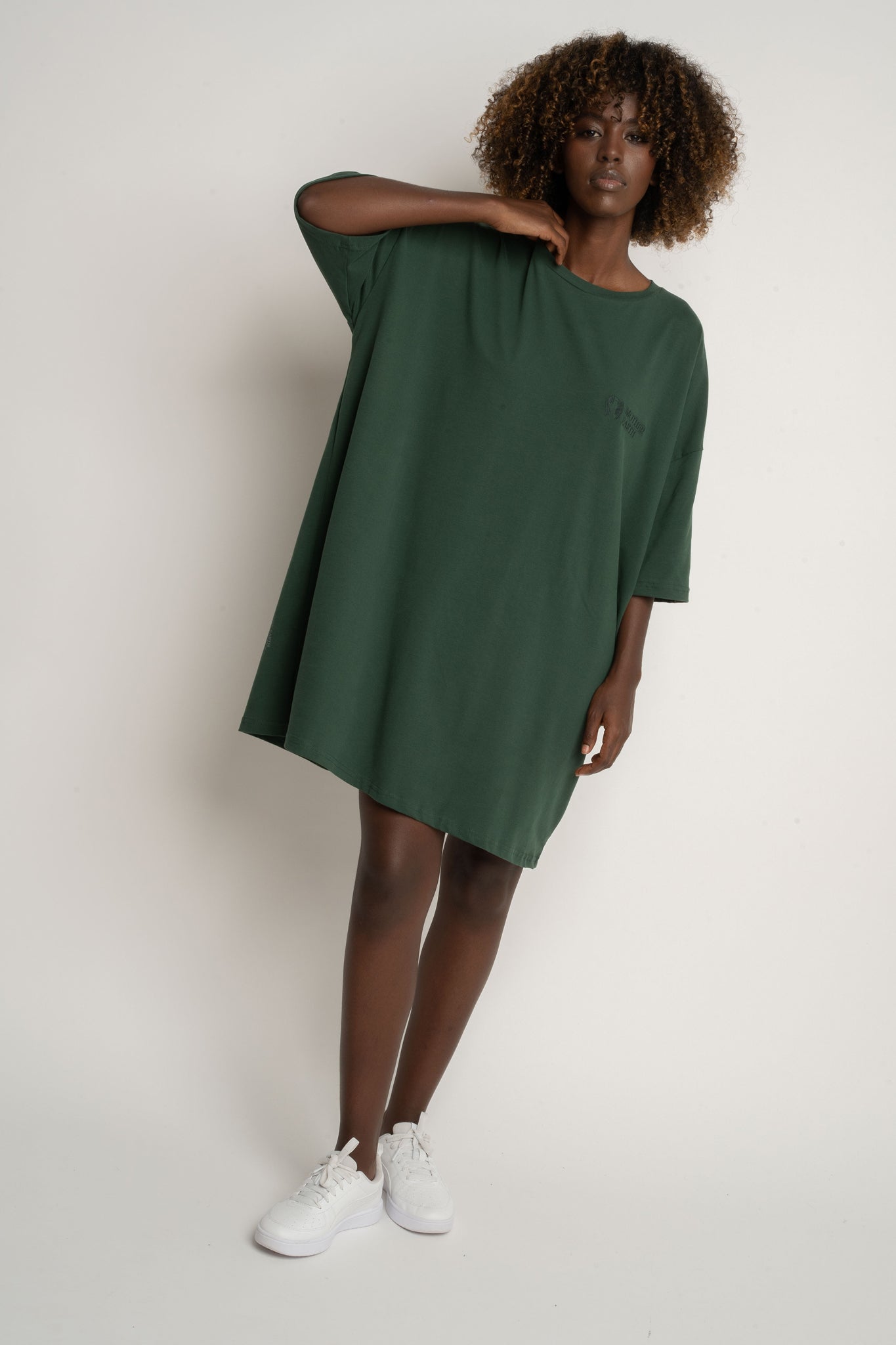 T-SHIRT OVERSIZE CIEMNOZIELONY- GENEVA