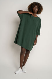 T-SHIRT OVERSIZE CIEMNOZIELONY- GENEVA