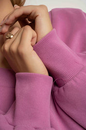 BLUZA Z DEKOLTEM OVERSIZE CUKIERKOWY RÓŻ - BISCOE