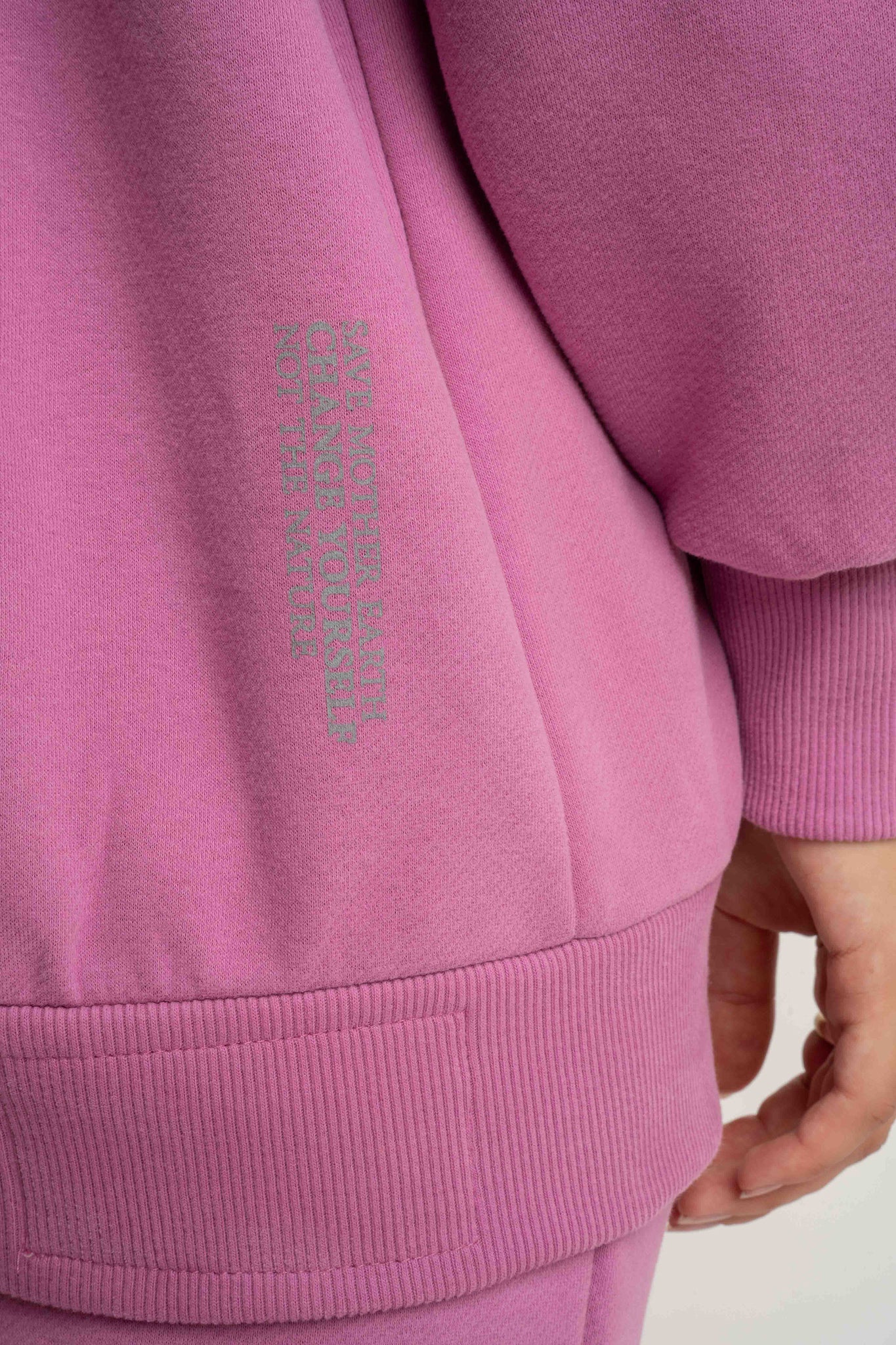 BLUZA Z DEKOLTEM OVERSIZE CUKIERKOWY RÓŻ - BISCOE