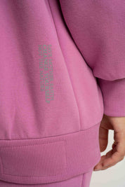 BLUZA Z DEKOLTEM OVERSIZE CUKIERKOWY RÓŻ - BISCOE